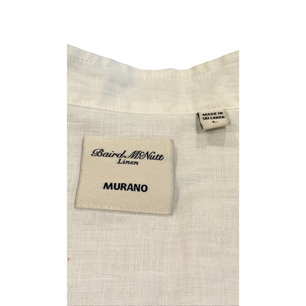 Murano Baird McNutt Linen Linen Button-Front Shirt size L - Picture 10 of 10